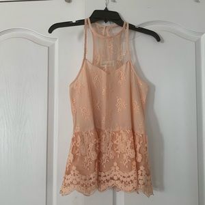 Abercrombie & Fitch Lace Mesh Tank Cami Top Shirt